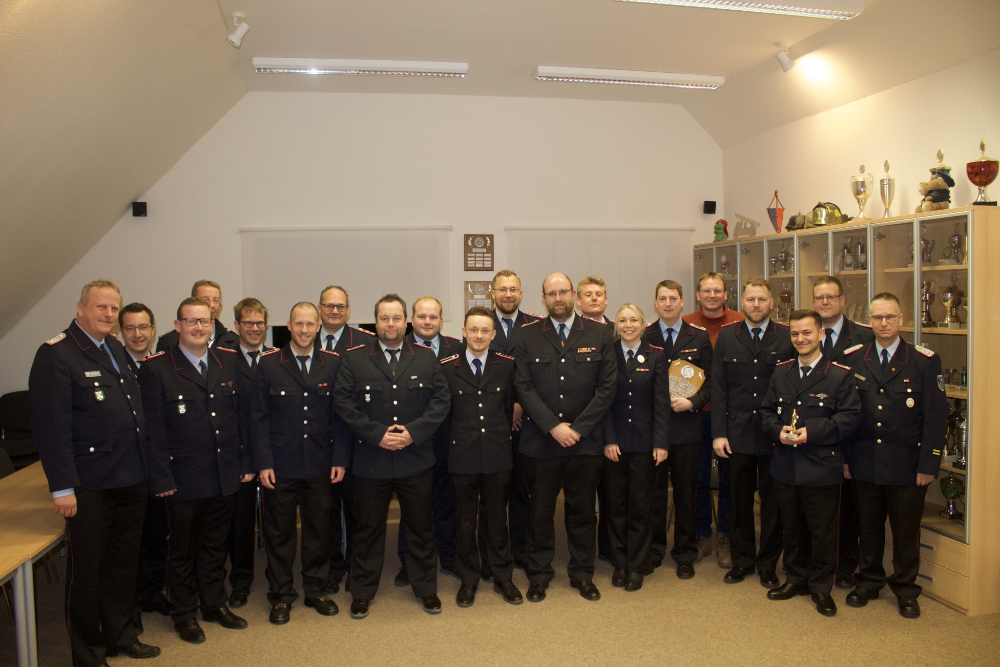 Jahreshauptversammlung Feuerwehr Etelsen , geehrte und beförderte Mitglieder 
